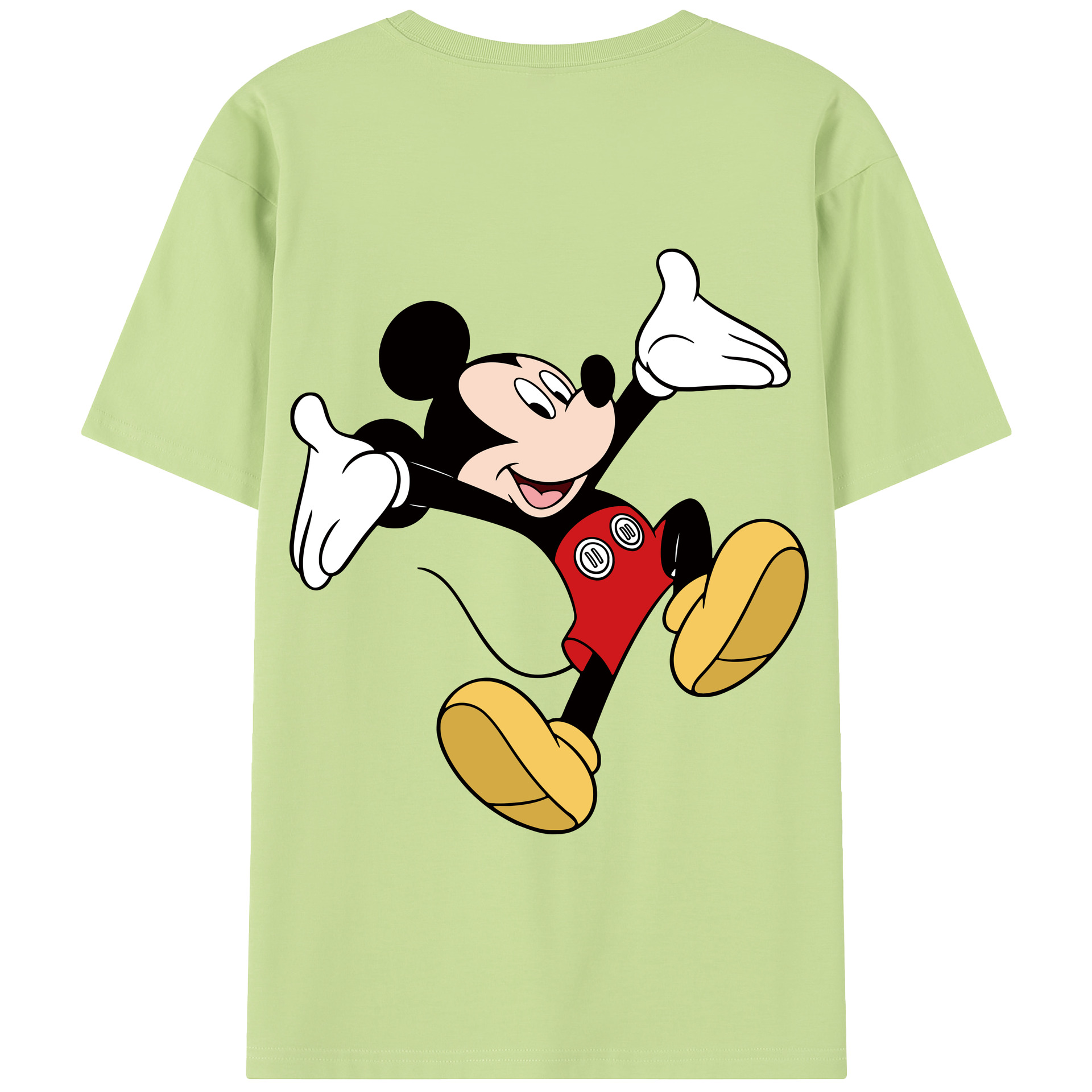 （画像用） ミッキーマウス Mickey Mouse 綿100％半袖Tシャツ（背面プリント）